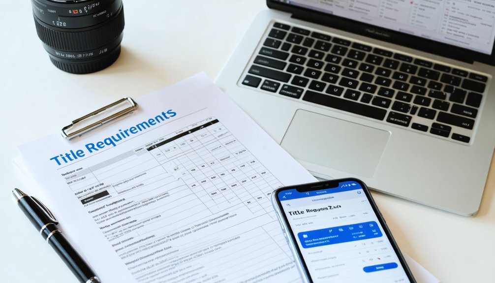 title requirements for selling